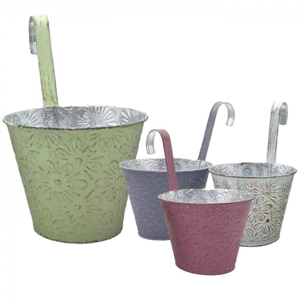 Γλαστράκι-Κασπώ Κρεμαστό Σχέδιο Λουλούδια ø16x14cm Homie 423093 Είδη Κήπου