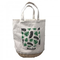 ΤΣΑΝΤΑ ΠΟΥΓΚΙ ΜΕ ΠΑΤΟ ΚΑΛΑΘΙ JUNGLE Υ:36cm  ΒΑΣΗ:29x19cm SUMMERtiempo 622486 Τσάντες Θαλάσσης