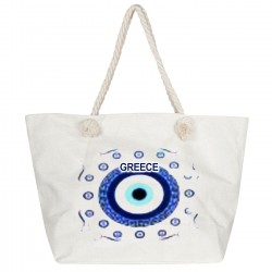 ΤΣΑΝΤΑ ΠΑΡΑΛΙΑΣ ΜΕΓΑΛΗ ΜΕ ΜΑΤΙ 54x38x13cm SUMMERtiempo 622602 Τσάντες Θαλάσσης