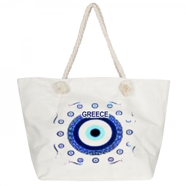 ΤΣΑΝΤΑ ΠΑΡΑΛΙΑΣ ΜΕΓΑΛΗ ΜΕ ΜΑΤΙ 54x38x13cm SUMMERtiempo 622602 Τσάντες Θαλάσσης