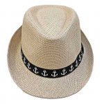 ΚΑΠΕΛΟ ΚΑΒΟΥΡΑΚΙ ΜΟΝΟΧΡΩΜΟ ΜΕ ΣΧΕΔΙΟ ΑΓΚΥΡΕΣ 29cm SUMMERtiempo 622756 Γυναικεία - Ανδρικά