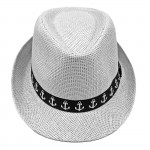 ΚΑΠΕΛΟ ΚΑΒΟΥΡΑΚΙ ΜΟΝΟΧΡΩΜΟ ΜΕ ΣΧΕΔΙΟ ΑΓΚΥΡΕΣ 29cm SUMMERtiempo 622756 Γυναικεία - Ανδρικά