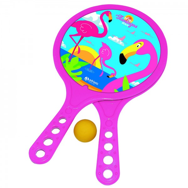 ΡΑΚΕΤΕΣ ΠΑΙΔΙΚΕΣ ΦΛΑΜΙΝΓΚΟ ΣΕΤ=2+1 ΜΠΑΛΑΚΙ 37x22cm SUMMERtiempo 622797 Ρακέτες - Μπαλάκια