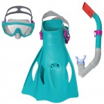 ΣΕΤ ΜΑΣΚΑ ΑΝΑΠΝΕΥΣΤΗΡΑΣ & ΒΑΤΡΑΧΟΠΕΔΙΛΑ ΕΝΗΛΙΚΩΝ BESTWAY  SUMMERtiempo 622870 Μάσκες - Γυαλάκια