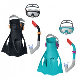 ΣΕΤ ΜΑΣΚΑ ΑΝΑΠΝΕΥΣΤΗΡΑΣ & ΒΑΤΡΑΧΟΠΕΔΙΛΑ ΕΝΗΛΙΚΩΝ BESTWAY  SUMMERtiempo 622870 Μάσκες - Γυαλάκια