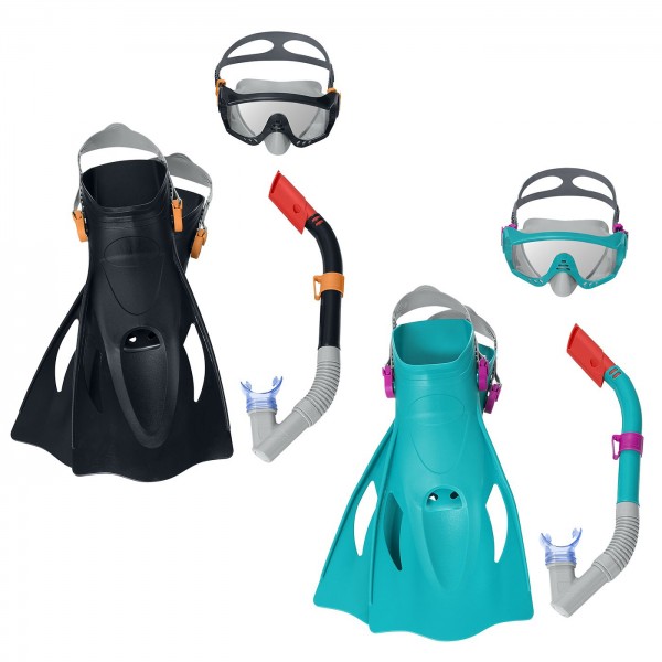 ΣΕΤ ΜΑΣΚΑ ΑΝΑΠΝΕΥΣΤΗΡΑΣ & ΒΑΤΡΑΧΟΠΕΔΙΛΑ ΕΝΗΛΙΚΩΝ BESTWAY  SUMMERtiempo 622870 Μάσκες - Γυαλάκια