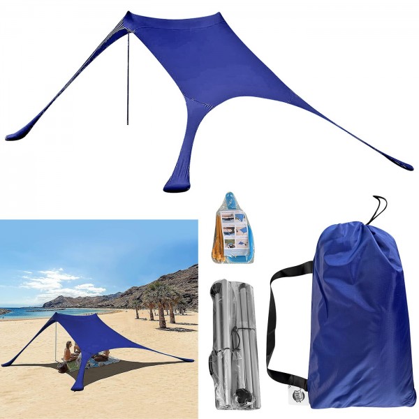 ΣΚΙΑΣΤΡΟ ΠΑΡΑΛΙΑΣ ΕΛΑΣΤΙΚΟ 210x210cm SUMMERtiempo 622970 Είδη Κάμπινγκ