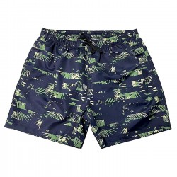 ΜΑΓΙΟ ΑΝΔΡΙΚΟ POLYESTER ΜΠΛΕ ΜΕ ΠΡΑΣΙΝΑ ΦΥΛΛΑ  SUMMERtiempo 622976 Μαγιό