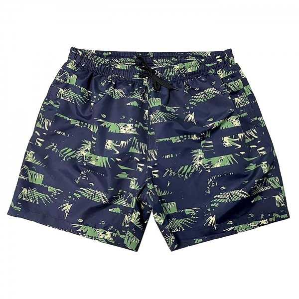 ΜΑΓΙΟ ΑΝΔΡΙΚΟ POLYESTER ΜΠΛΕ ΜΕ ΠΡΑΣΙΝΑ ΦΥΛΛΑ  SUMMERtiempo 622976 Μαγιό