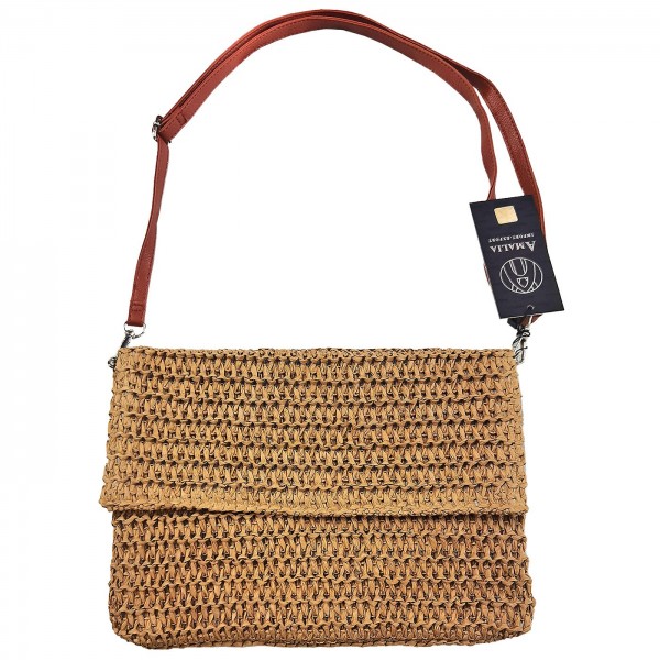 Νεσεσέρ Ψαθόχαρτο Τετράγωνο 29x23cm SummerTiempo 623134 Γυναικεία Τσαντάκια - Νεσεσέρ