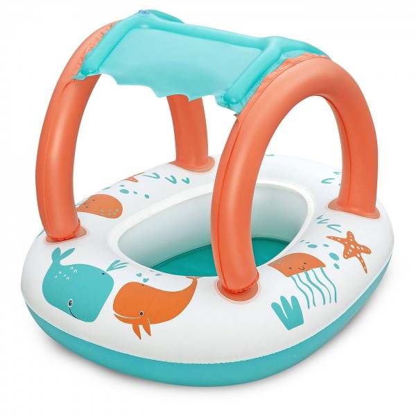 Φουσκωτή  Βρεφική Βάρκα με Σκίαστρο Bestway 84x67cm Bestway 34203 Φουσκωτά (δεν επιστρέφονται!)