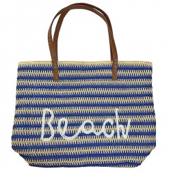 Τσάντα Παραλίας Ψαθόχαρτο Beach 51x39x15cm SummerTiempo 623371 Τσάντες Θαλάσσης