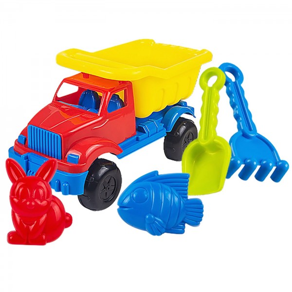 Μπουλντόζα Παραλίας σετ=5τεμ 29x19x16cm SummerTiempo 623398 Φορτηγάκια - Καραβάκια