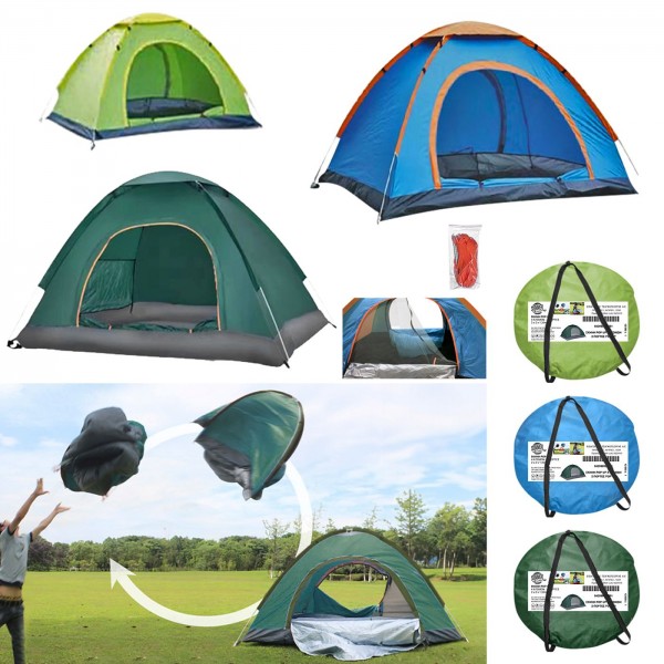 ΣΚΗΝΗ POP UP 4 ΑΤΟΜΩΝ 2 ΠΟΡΤΕΣ 2x2x1,35m SUMMERtiempo 62700 Είδη Κάμπινγκ