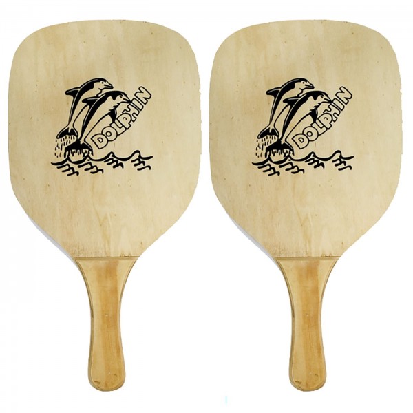 ΡΑΚΕΤΑ ΔΕΛΦΙΝΙ ΞΥΛΙΝΗ ΣΕΤ=2ΤΕΜ 40x22x1,2cm SUMMERtiempo 62109 Ρακέτες - Μπαλάκια