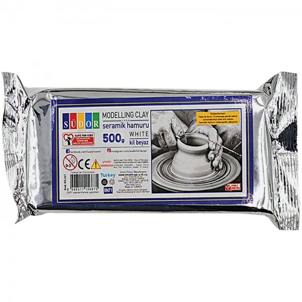 ΠΗΛΟΣ ΛΕΥΚΟΣ AIRDRY 500gr Justnote 703190 Πλαστελίνες - Πηλοί - Ζυμαράκια