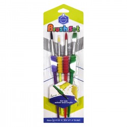 ΠΙΝΕΛΑ ΖΩΓΡΑΦΙΚΗΣ ΜΕ ΜΑΛΑΚΗ ΛΑΒΗ ΣΕΤ=4 ΤΕΜ 19cm Justnote 703207 Πινέλα - Παλέτες