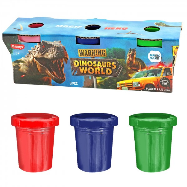 ΣΕΤ 3 ΒΑΖΑΚΙΑ ΕΞΥΠΝΗ ΑΜΜΟΣ 315gr net(3x105g), 22x7,5x6,5cm Justnote 703338 Πλαστελίνες - Πηλοί - Ζυμαράκια