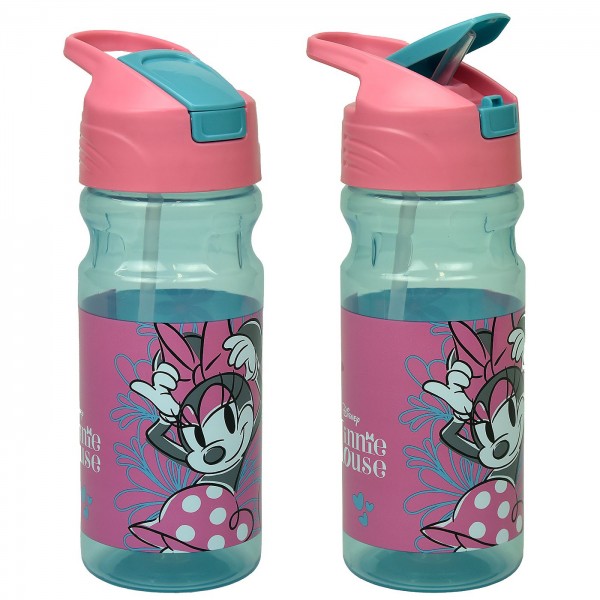 Παγούρι Πλαστικό ps 550ml Minnie 21χ7cm  550ml Gim 553-04203 Παγούρια - Σετ Φαγητού