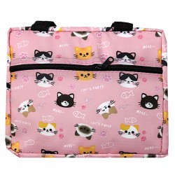 Ισοθερμικό Τσαντάκι Φαγητού Γάτες. Με 2 Θήκες 22x19x12cm JustNote 703601 Παγούρια - Σετ Φαγητού