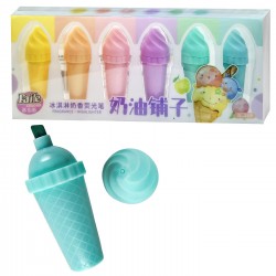 Σετ 6 Μαρκαδόροι Υπογραμμίσεως Παγωτό Χωνάκι 19x8x2cm JustNote 80896 Μαρκαδόροι Υπογραμμίσεως