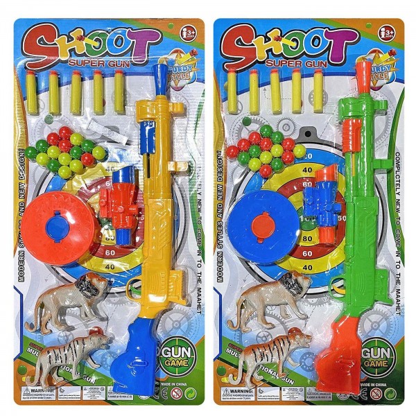 Όπλο-ζωάκια-στόχος-μπίλιες-βελάκια σε καρτέλα 28x57x3cm ToyMarkt 88849 Πιστόλια - Καραμπίνες - Όπλα