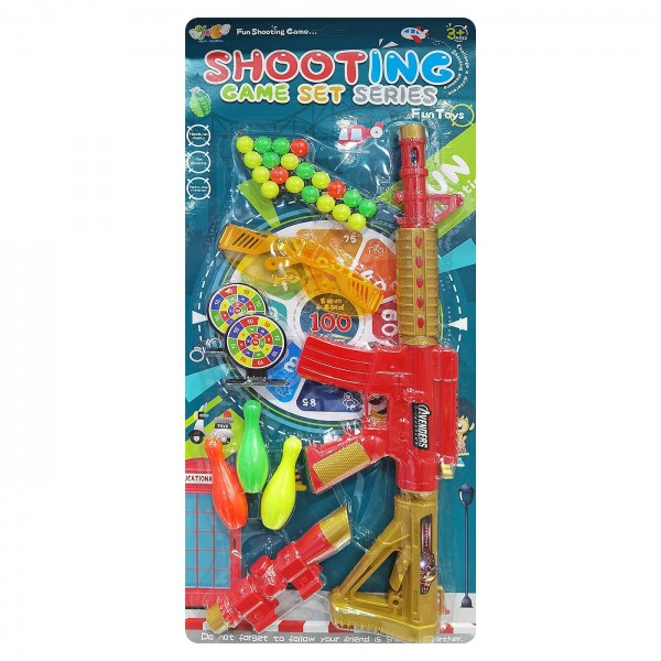 Οπλοπολυβόλο Στόχος-Μπίλιες-Βελάκια σε Καρτέλα 25x57x3cm ToyMarkt 88878 Πιστόλια - Καραμπίνες - Όπλα