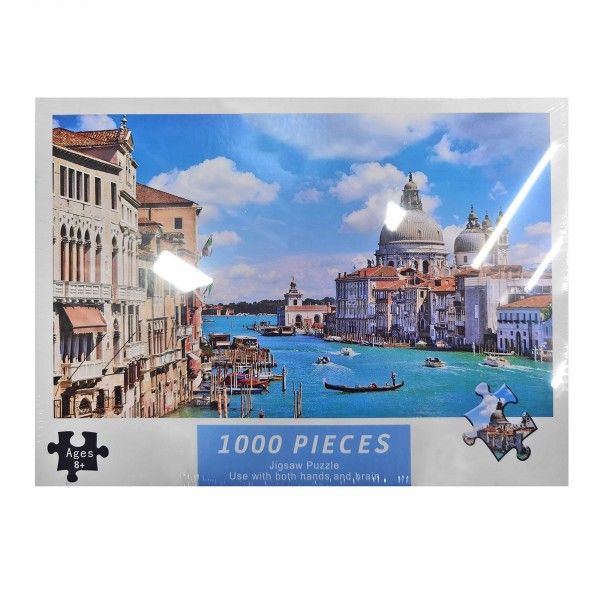 ΠΑΖΛ 1000 ΤΕΜ ΒΕΝΕΤΙΑ ΚΟΥΤΙ= 29x21x5cm ΠΑΖΛ= 75x50cm ToyMarkt 891893 Πάζλ