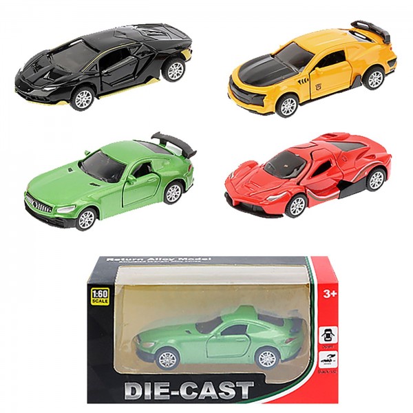 DIE CAST PULL BACK 1:60 ΣΟΥΠΕΡ ΚΑΡ 12x6x5cm ToyMarkt 902316 Pull  Back
