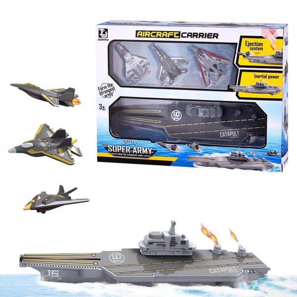 Αεροπλανοφόρο friction 29x21x6cm ToyMarkt 902366 Αυτοκούρδιστα (Τριβής-Friction)