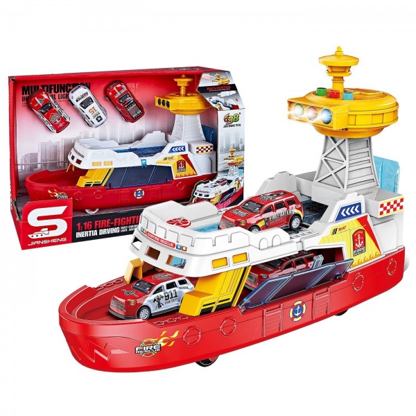 Πλοίο Ακτοφυλακής Friction με Φως+ήχους 32x22x13cm ToyMarkt 902368 Αυτοκούρδιστα (Τριβής-Friction)