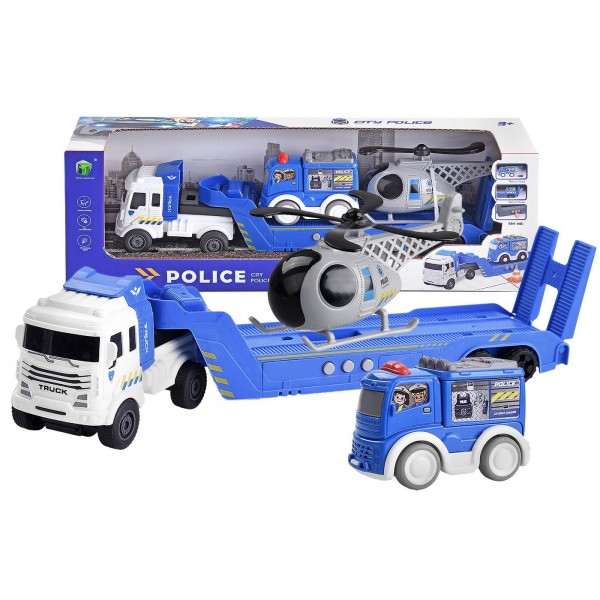 Νταλίκα Police Friction με Ήχους 37x12x7cm ToyMarkt 902387 Αυτοκούρδιστα (Τριβής-Friction)