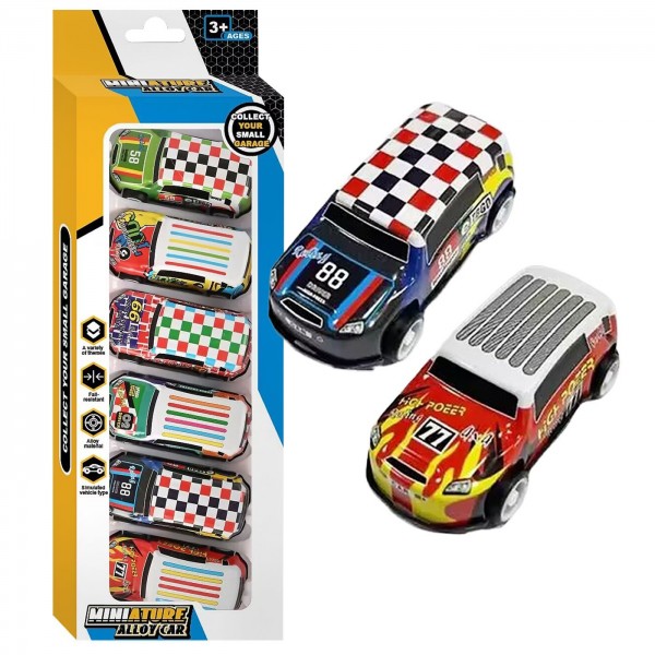 Μίνι Αυτοκινητακια Pull Back σε Εξάδα 9x26x2.5cm ToyMarkt 902388 Pull  Back