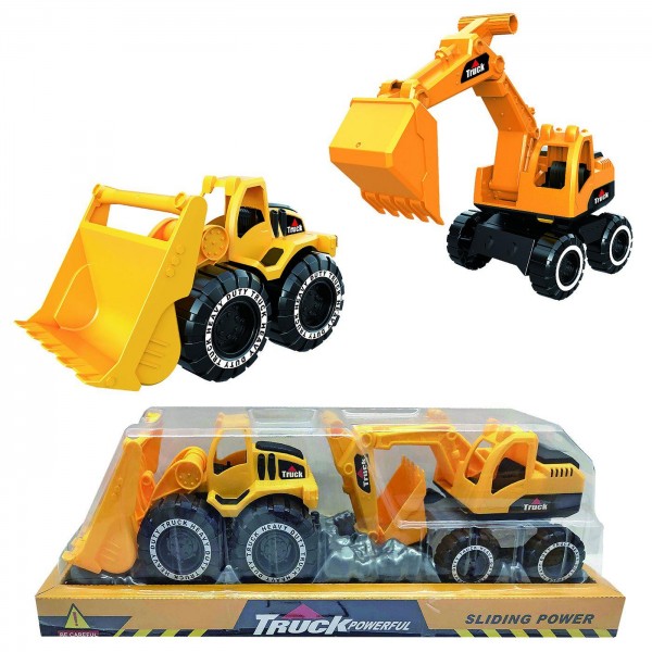 Μπουλντόζα + εκσκαφέας free wheels 41x13x12cm ToyMarkt 913554 Free  Wheels (Ελέυθερης Κίνησης)