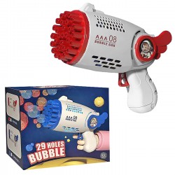 Όπλο σαπουνόφουσκες 29 τρύπες μπαταρίας 16x15x8cm ToyMarkt 913564 Σαπουνόφουσκες