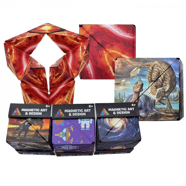 Μαγικός Κύβος Μαγνητικός Πυραμίδα με Παραστάσεις 6x6x6cm ToyMarkt 913576 Μικροπαιχνιδάκια - Τυχερές Σακούλες