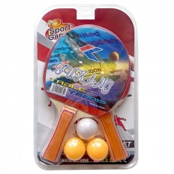 Σετ Ρακέτες + 3 Μπαλάκια Πιγκ-Πογκ Καλή Ποιότητα 20x32x4cm ToyMarkt 913640 Πινγκ - Πονγκ