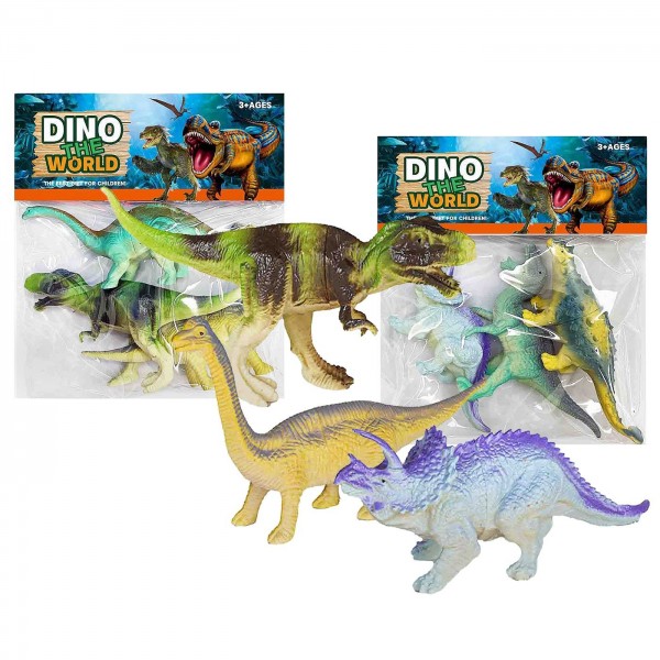 3 Δεινόσαυροι 16cm σε Σακουλάκι  ToyMarkt 913662 Ζωάκια