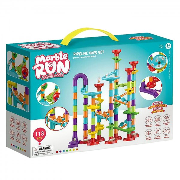 Παιχνίδι Πίστα με Μπίλιες σετ 113τεμ 31,5x23x8,5cm ToyMarkt 913680 Δημιουργικά & Εκπαιδευτικά Σετ