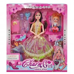 Κούκλα 29cm & Κουκλάκι σε Κούνια, με Αξεσουάρ 30x32x5cm ToyMarkt 922118 Μοντέλα