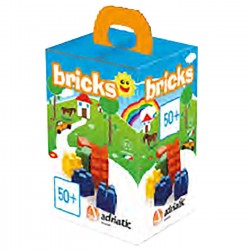 ΤΟΥΒΛΑΚΙΑ ΣΕ ΚΟΥΤΙ 50 ΤΕΜ 19,5x12x11cm ToyMarkt 95429 Τουβλάκια