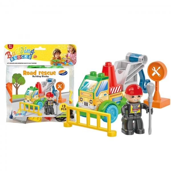 Τουβλάκια Οδική Βοήθεια 13 τεμ 23x25cm ToyMarkt 95456 Τουβλάκια