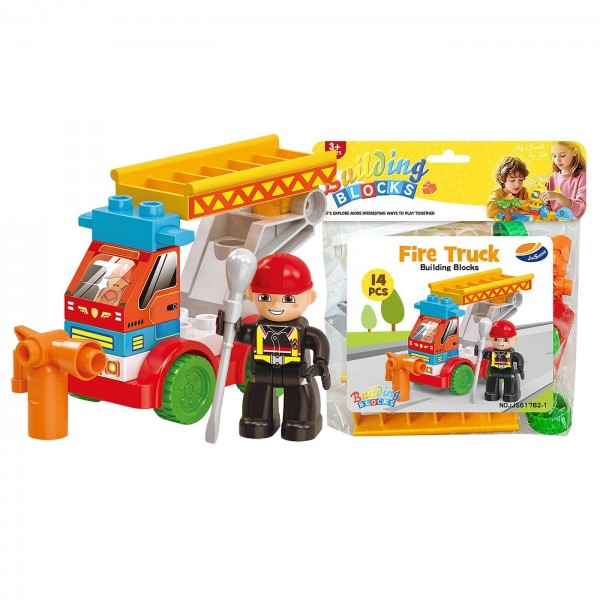 Τουβλάκια Πυροσβεστική 14 τεμ 25x27cm ToyMarkt 95457 Τουβλάκια