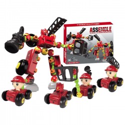 Τουβλάκια Κατασκευής Πυροσβεστικού σετ 59τεμ. 6+ Ετών 51x26cm ToyMarkt 95460 Τουβλάκια