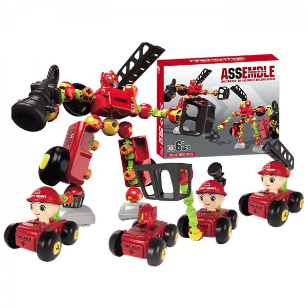 Τουβλάκια Κατασκευής Πυροσβεστικού σετ 59τεμ. 6+ Ετών 51x26cm ToyMarkt 95460 Τουβλάκια