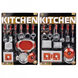 Κουζινικα νέο σετ σε Καρτέλα 29x43x7cm ToyMarkt 971344 Κουζινικά