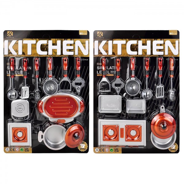 Κουζινικα νέο σετ σε Καρτέλα 29x43x7cm ToyMarkt 971344 Κουζινικά