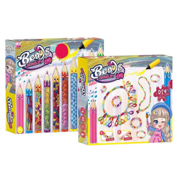 Σετ Χάντρες σε Θήκες-Μολύβια 23x27x3cm ToyMarkt 971347 Σετάκια Ομορφιάς