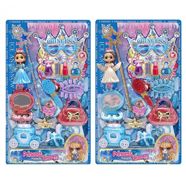 Σετ Πριγκήπισσας & Άμαξα σε Καρτέλα Μεγάλη 33x56cm ToyMarkt 971352 Σετάκια Ομορφιάς