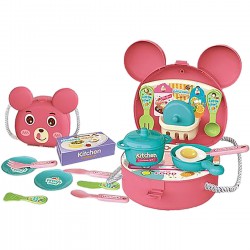 Τσαντάκι Κουζινικών Αρκουδάκι 24τεμ 20x19x9cm ToyMarkt 971359 Κουζινικά